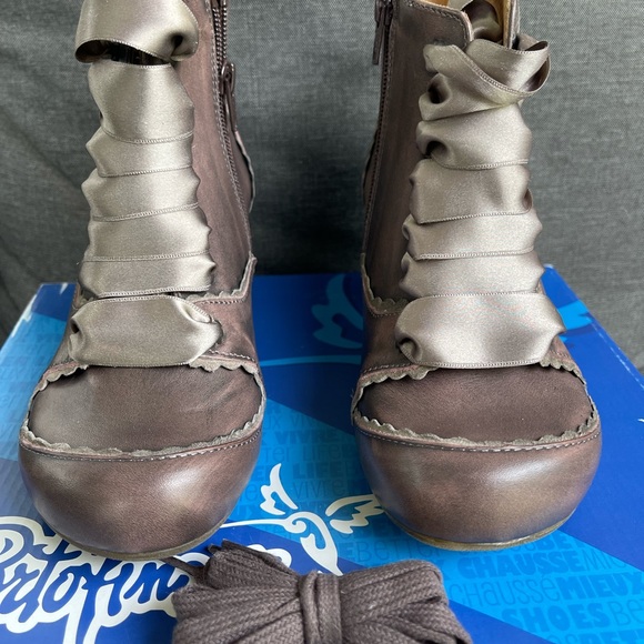 Size 6 Leather Booties Portofino. made in Spain - Picture 6 of 14